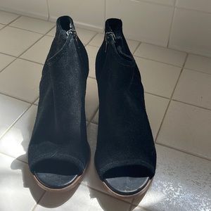 Aldo black suede booties